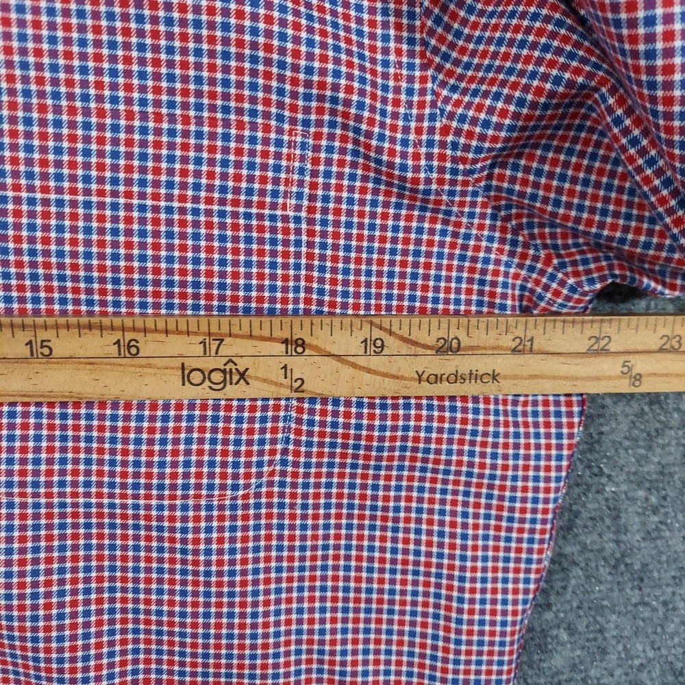Brooks Brothers Shirt Mens Medium Red Check Long Sleeve Regent Non Iron - Picture 6 of 10